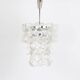 Murano glass suspension light in chrome designed by Carlo Nason for Kalmar, Catena, Austria.