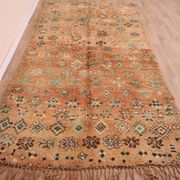 Peach Vintage Moroccan Rug 158 x 287 cm, Berber Wool Rug, Handmade Boho Rug