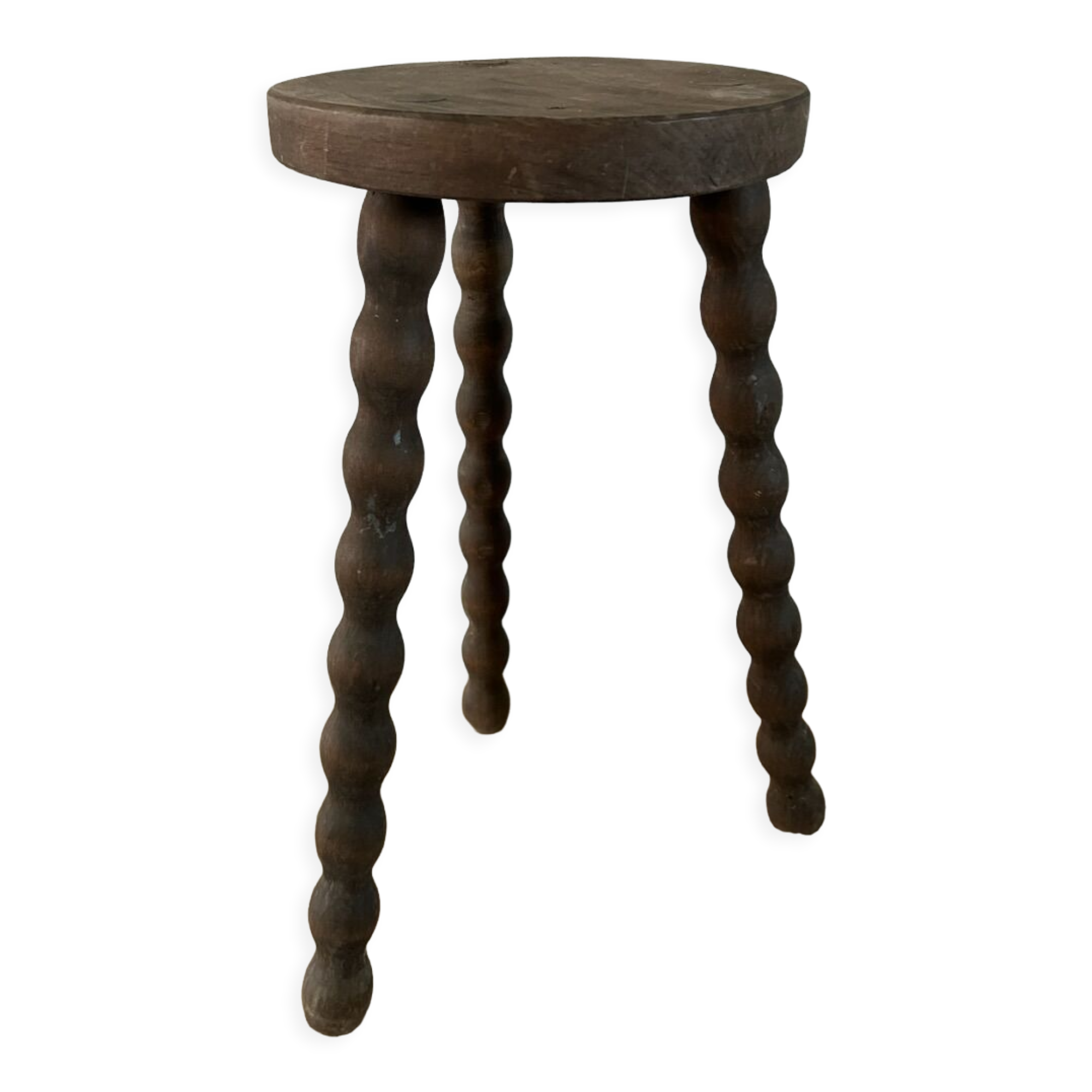 Tripod stool with turned feet