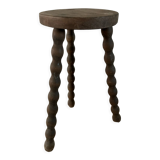 Tripod stool with turned feet