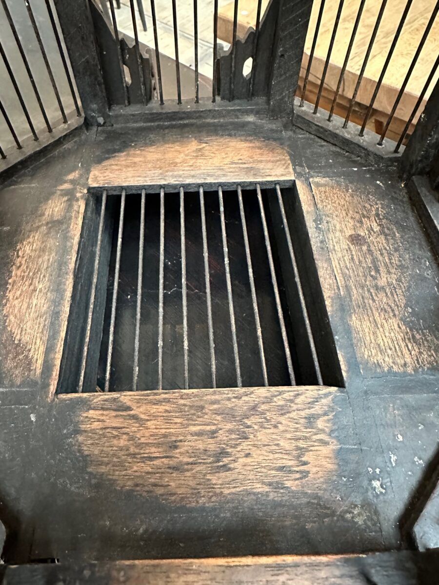 Handcrafted teak cage