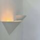 Pair of vintage wall lights, white metal, France 1970