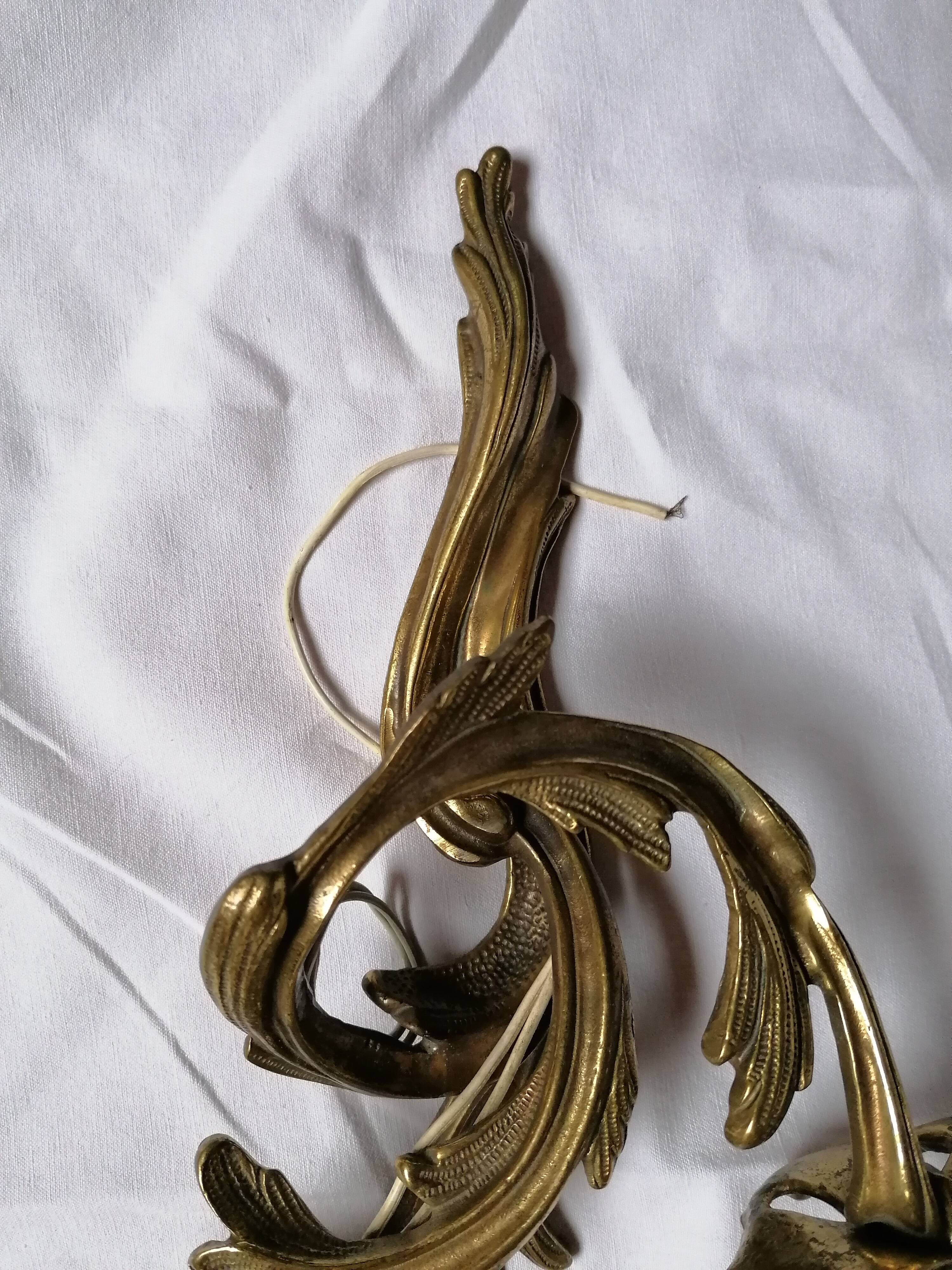 Wall light bronze style Louis XV