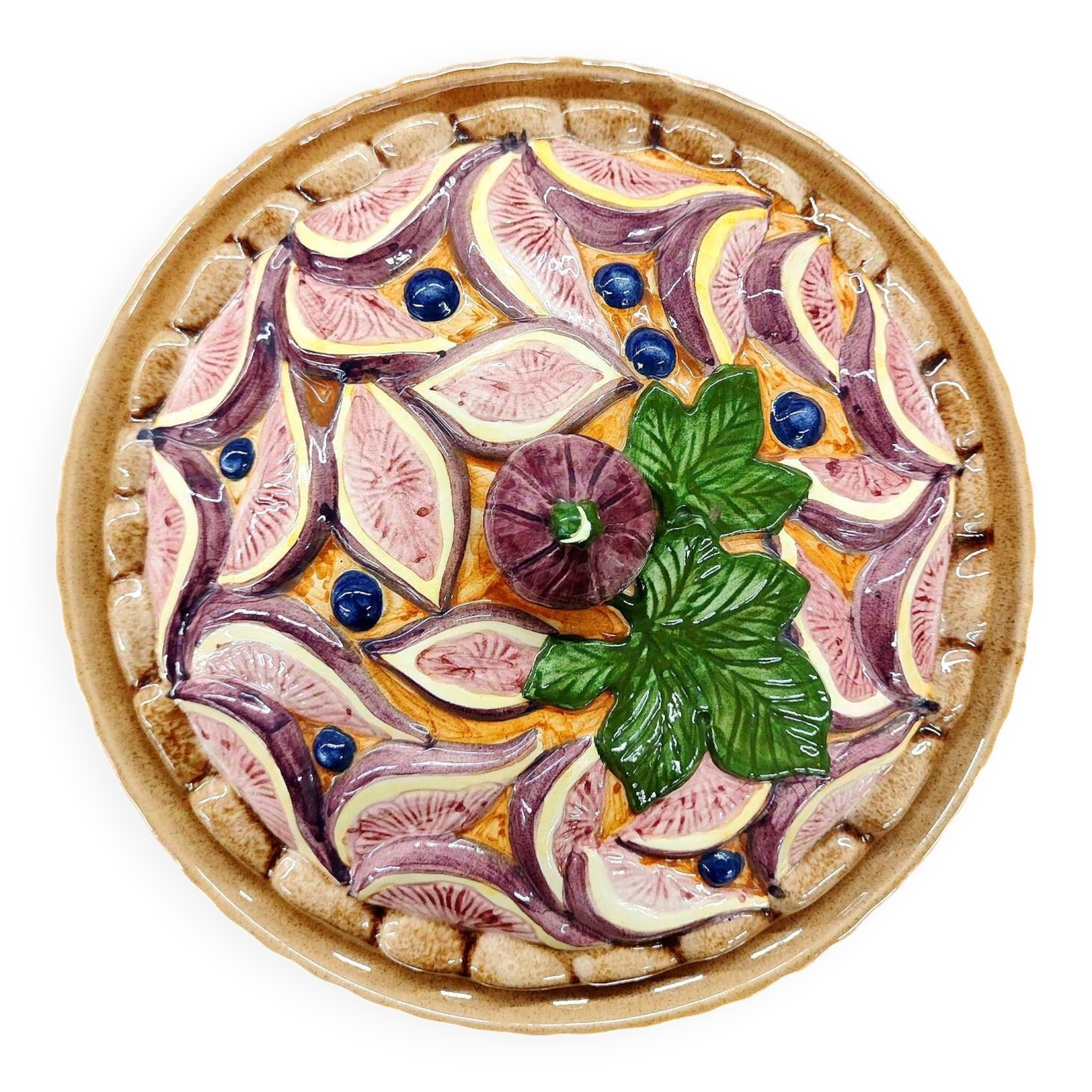 Plat à tarte en barbotine