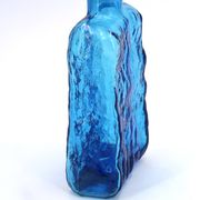 Carafe Italienne Empoli en verre bleu, années 60