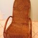 Rocking chair from the 70s in rattan and wicker