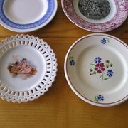 Set of 12 different dessert plates