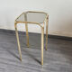 Fifth wheel end of sofa smoked glass and gold metal