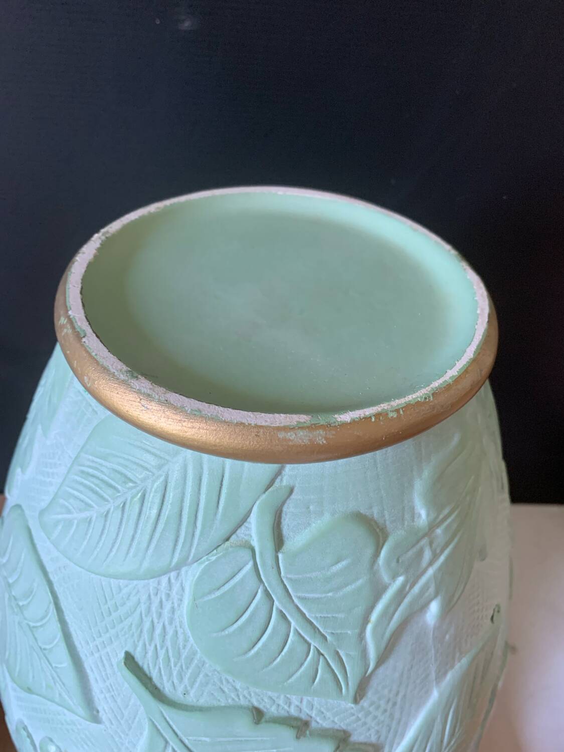 Large green vase