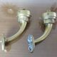 Pair of theater wall sconces in bronze art deco 30s