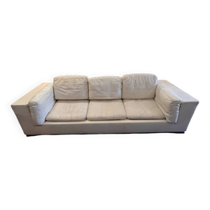 Canapé en cuir blanc