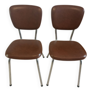 Lot de 2 chaises en skaï