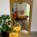 Miroir cadre bois peint