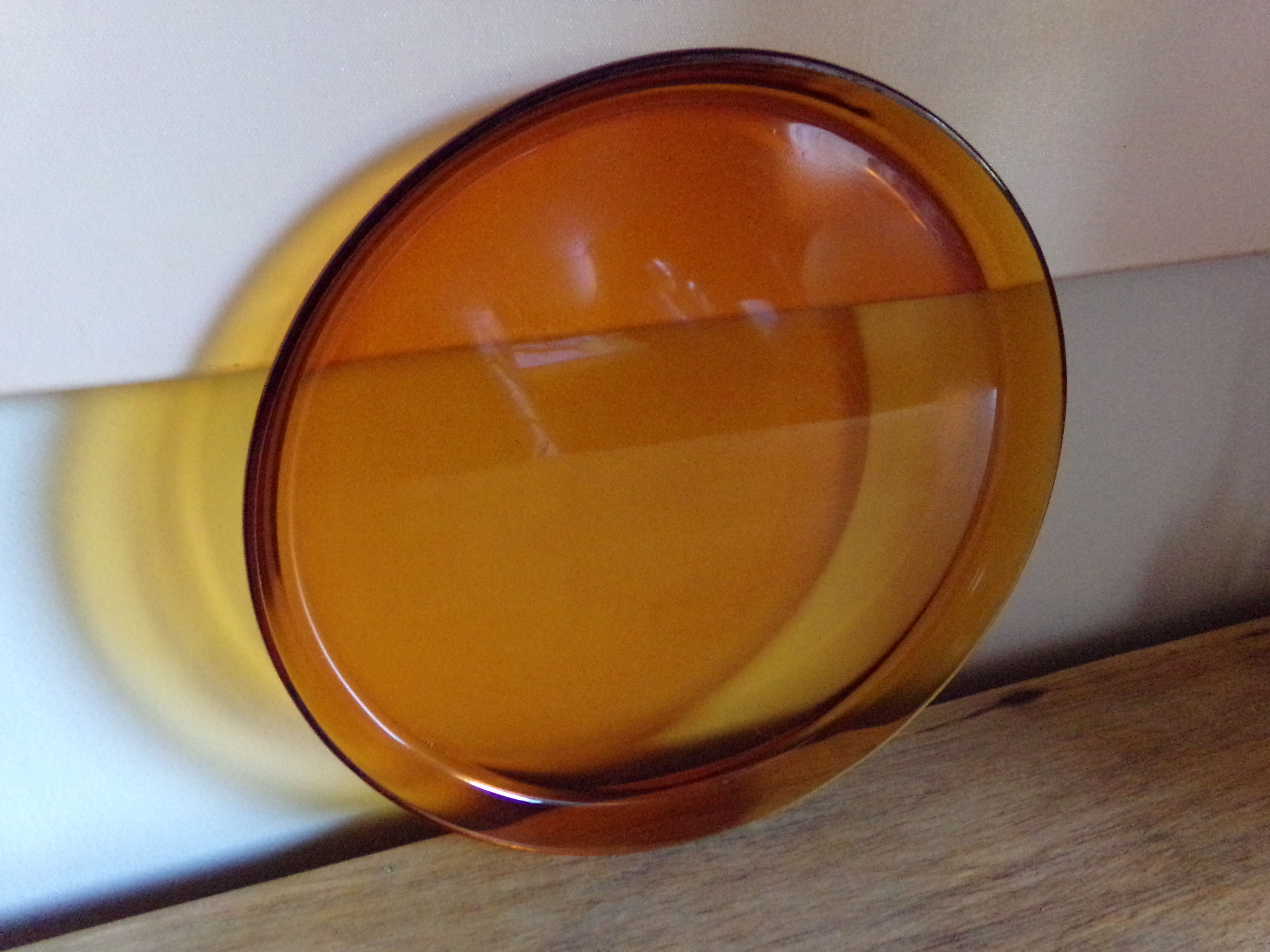 Smoked glass round tray