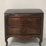 Meuble de maitrise en chêne sculpté Commode scriban XVIII siècle