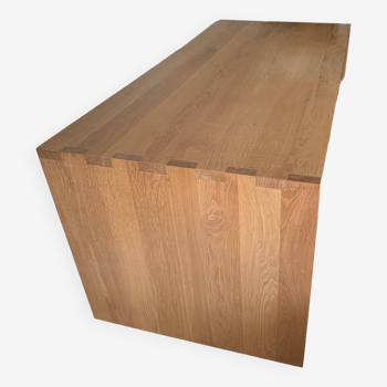 Contemporary solid oak desk