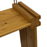 Vintage Wall shelf rack Pinewood wood 70s design