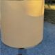 Lamp of the 70s in chrome metal original lampshade
