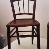 Set of 4 bistro chairs wood