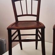 Set of 4 bistro chairs wood