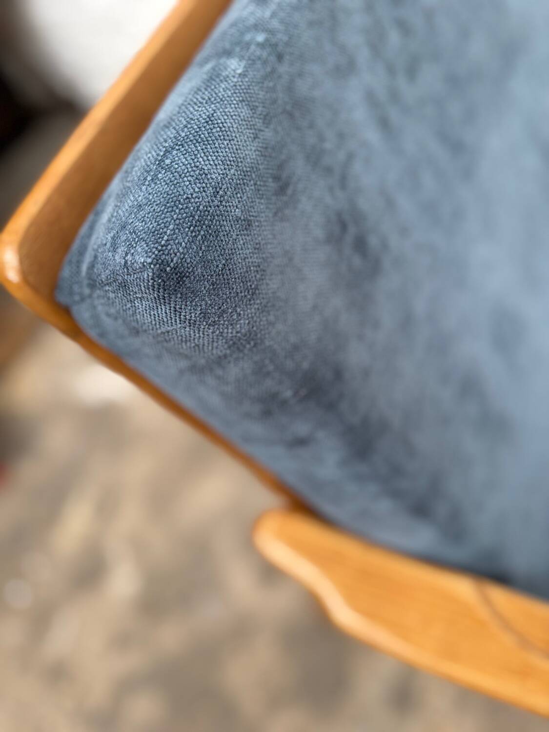 Set of two Scandinavian-style oak armchairs