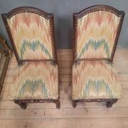 Paire de chaises d'époque Louis XIII