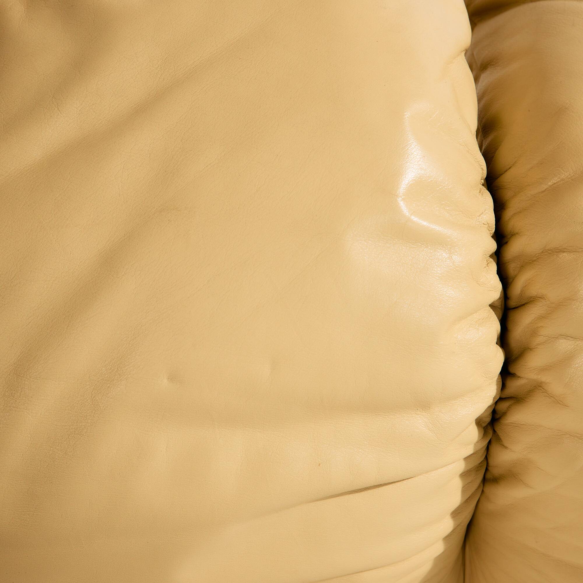 Maralunga leather set by Vico Magistretti for Cassina, Set of 3