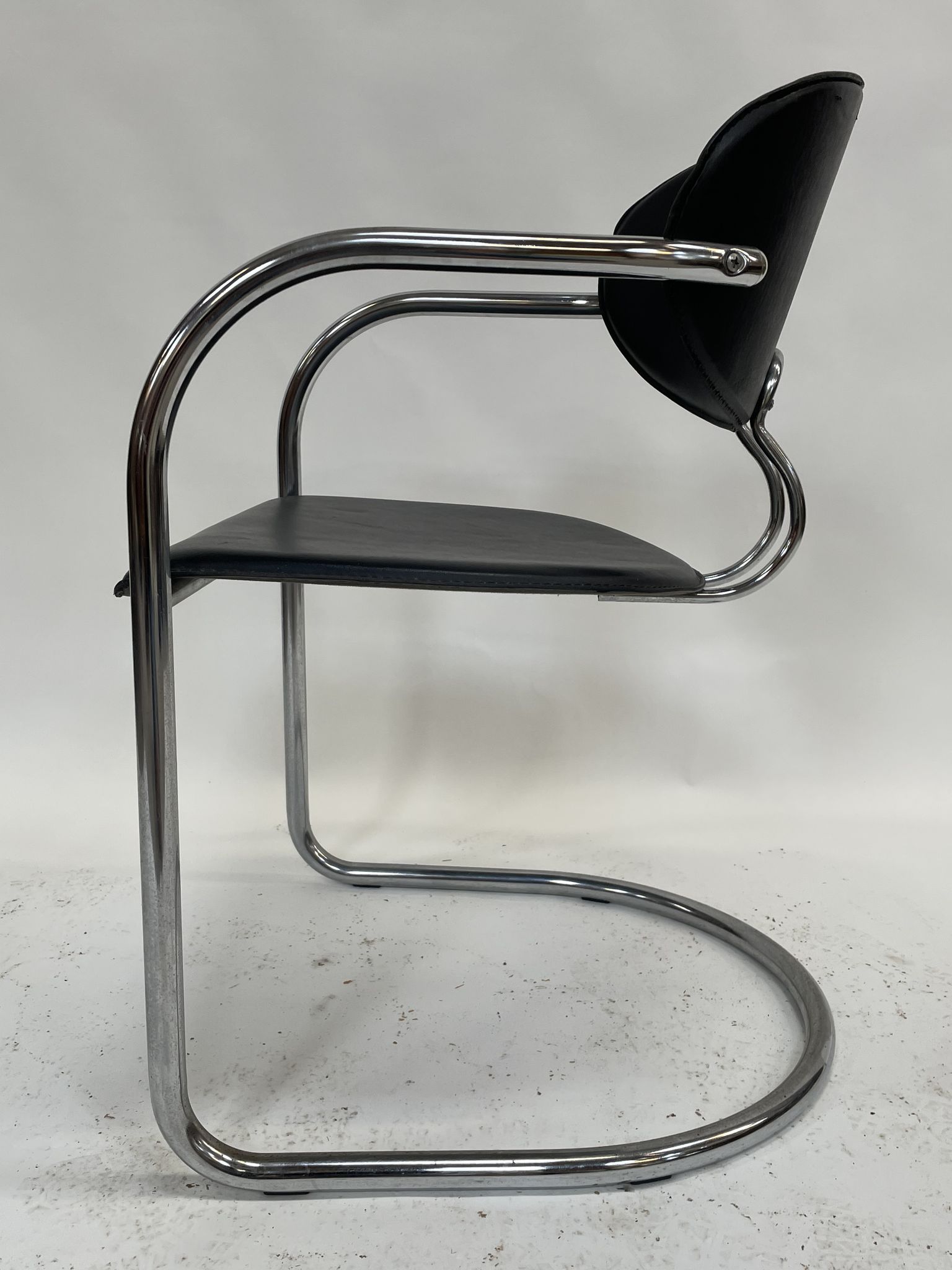 Vintage dining chair effezeta made in Italy design chrome