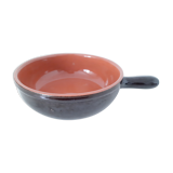 Old pan or pan in glazed earthened stoneware