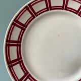 Series of 10 vintage Badonviller earthenware flat plates