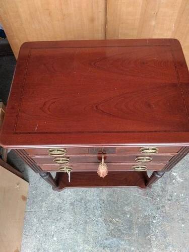 Louis XVI style silver cabinet from the early 20th century.
