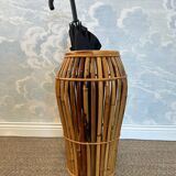 Bamboo umbrella stand attributed to Franco Albini for Bonacina, Italy, 1950s.