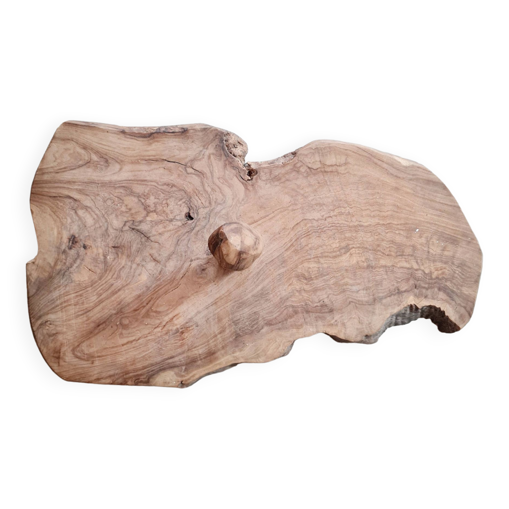Antique brutalist wooden tray