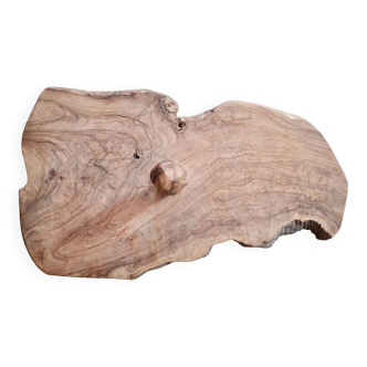 Plateau ancien en bois brutaliste