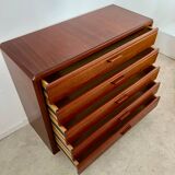 Old Scandinavian style chest of drawers in teak, 70s design, Hülsta vintage brand
