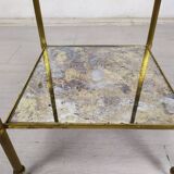 Brass glass side table
