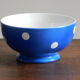 Longchamp small blue bowl porcelain milk coffee made in France