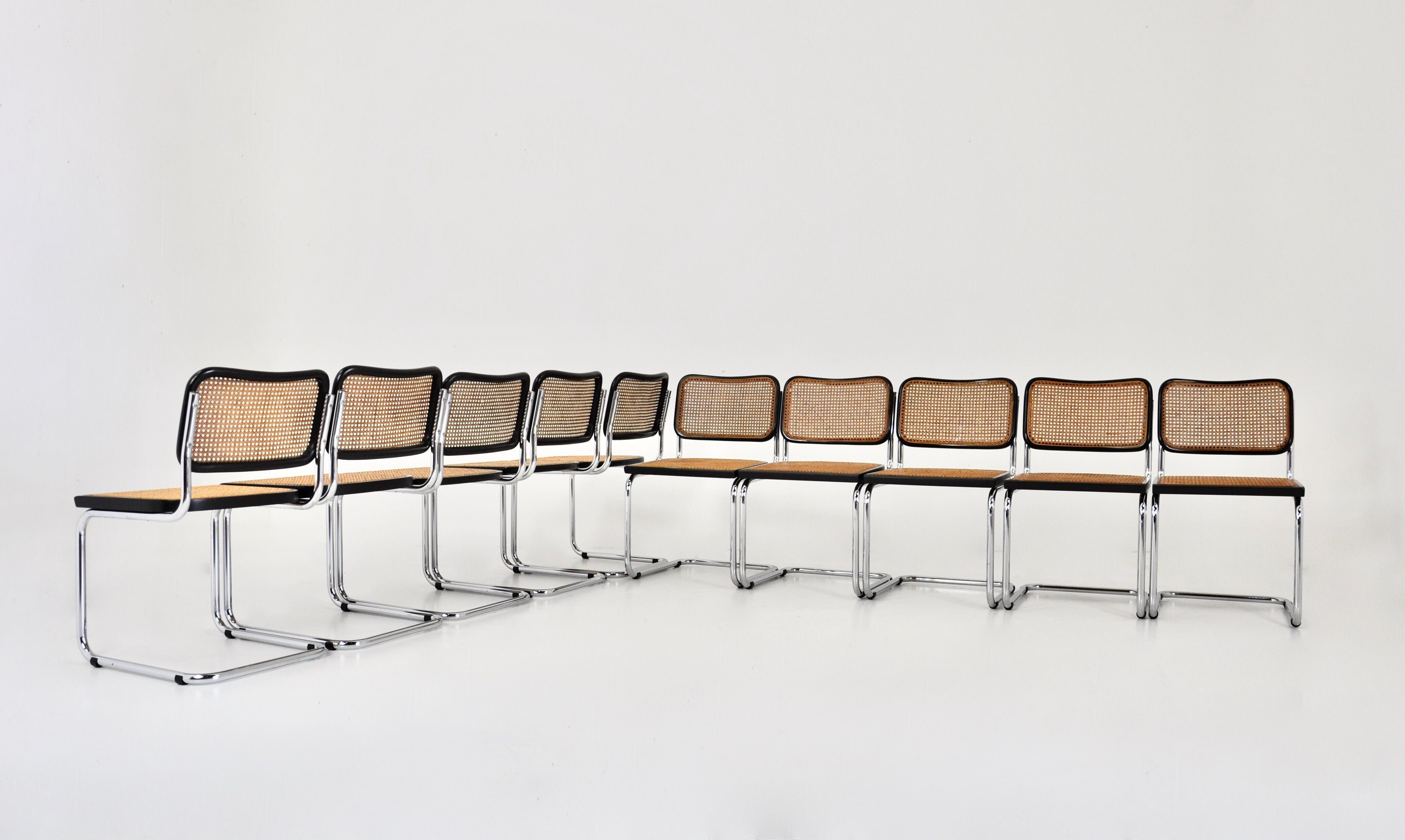Dining chairs B32 by Marcel Breuer