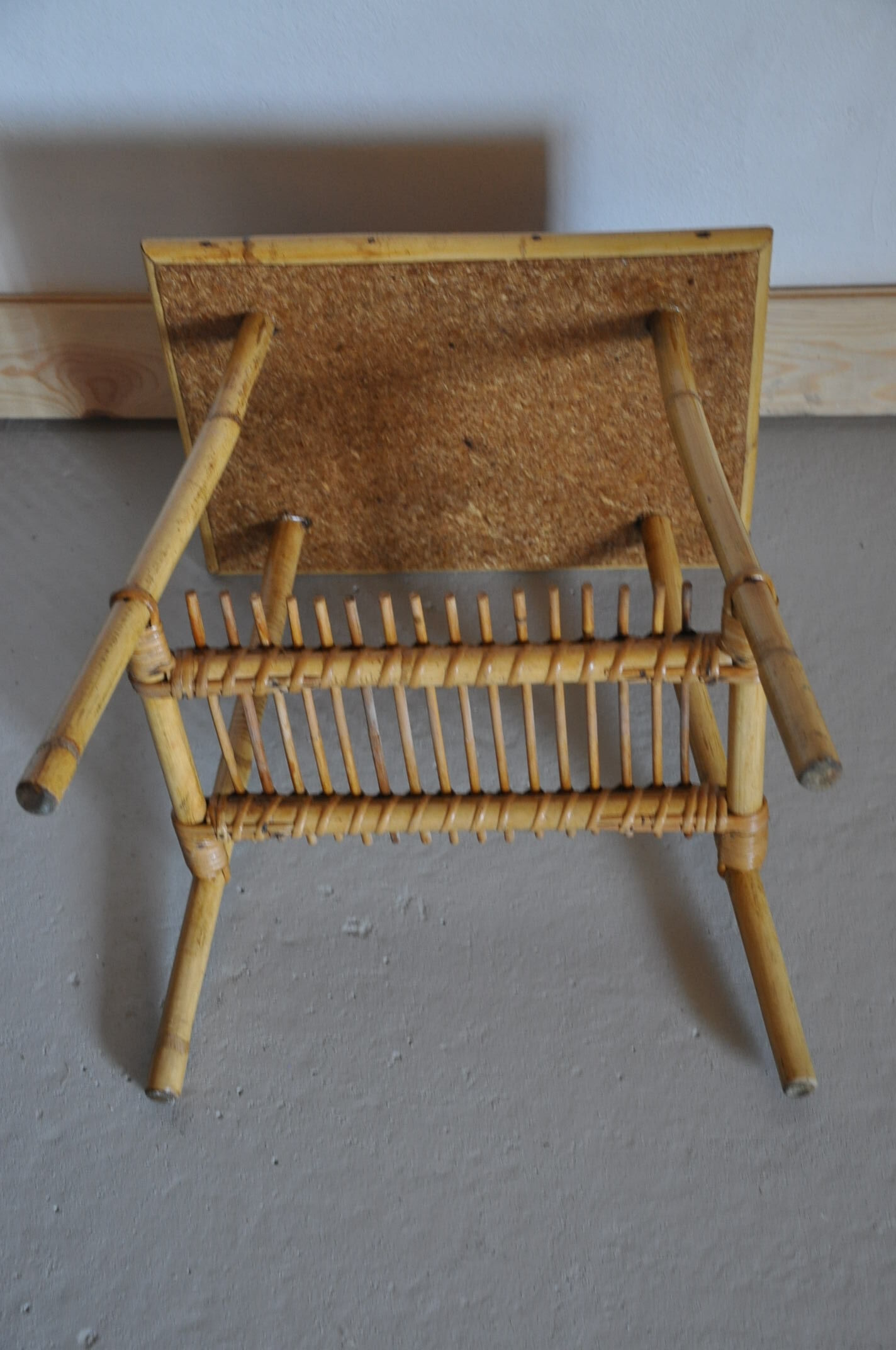 Vintage bamboo side table
