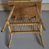 Vintage bamboo side table