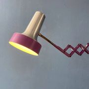 Vintage Space Age purple scissor wall light