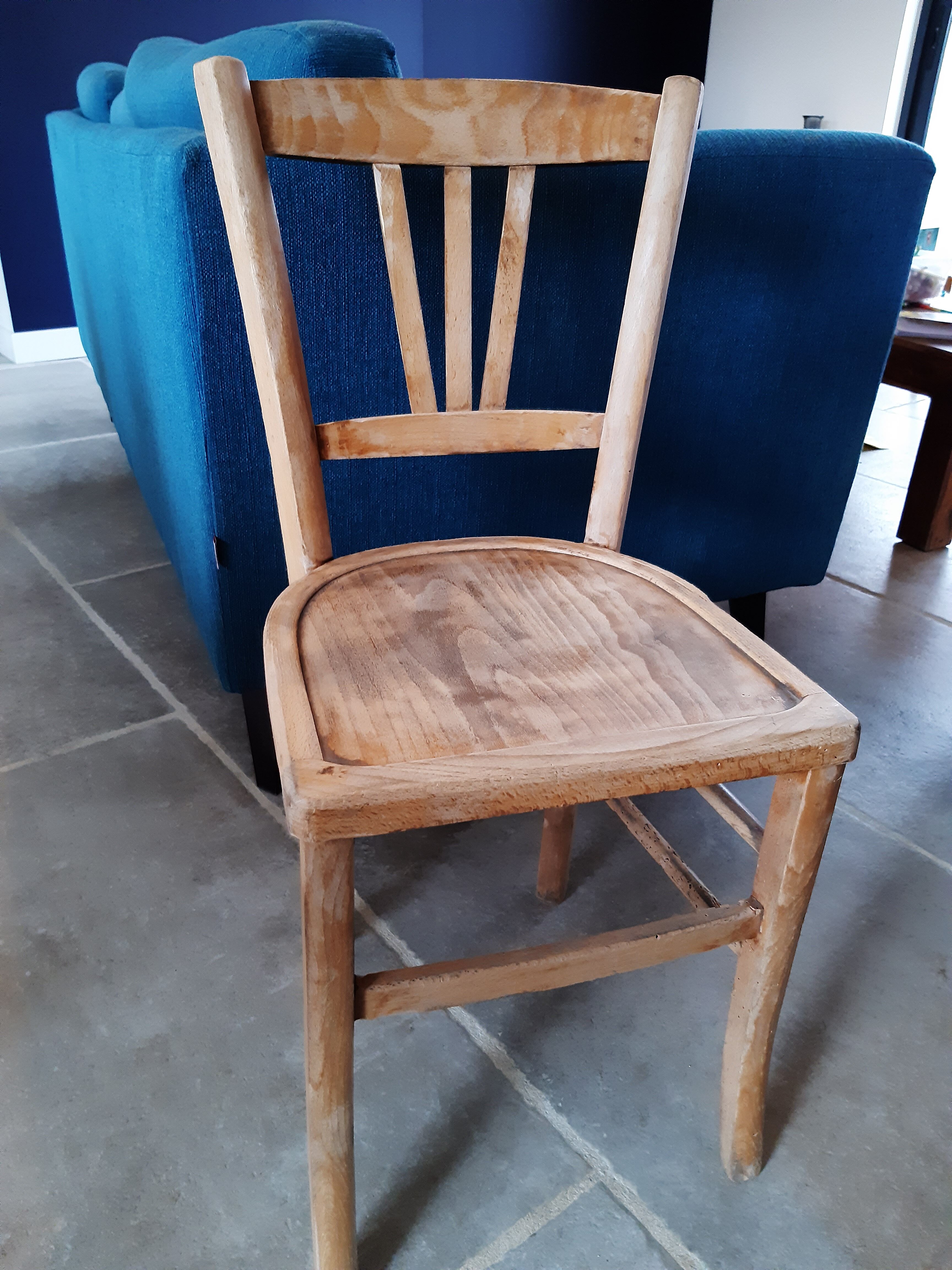 Set of 2 restored bistro chairs