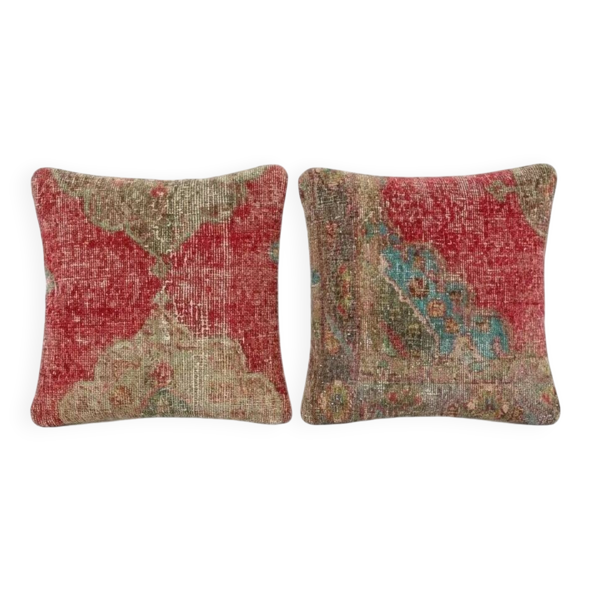 Set of 2 vintage Turkish cushion covers 48x48 cm