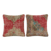 Set of 2 vintage Turkish cushion covers 48x48 cm