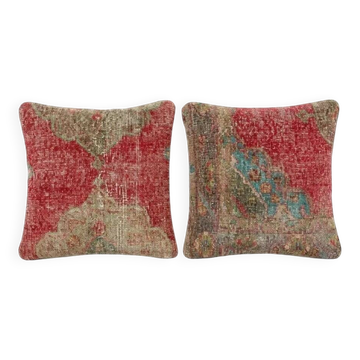 Set of 2 vintage Turkish cushion covers 48x48 cm
