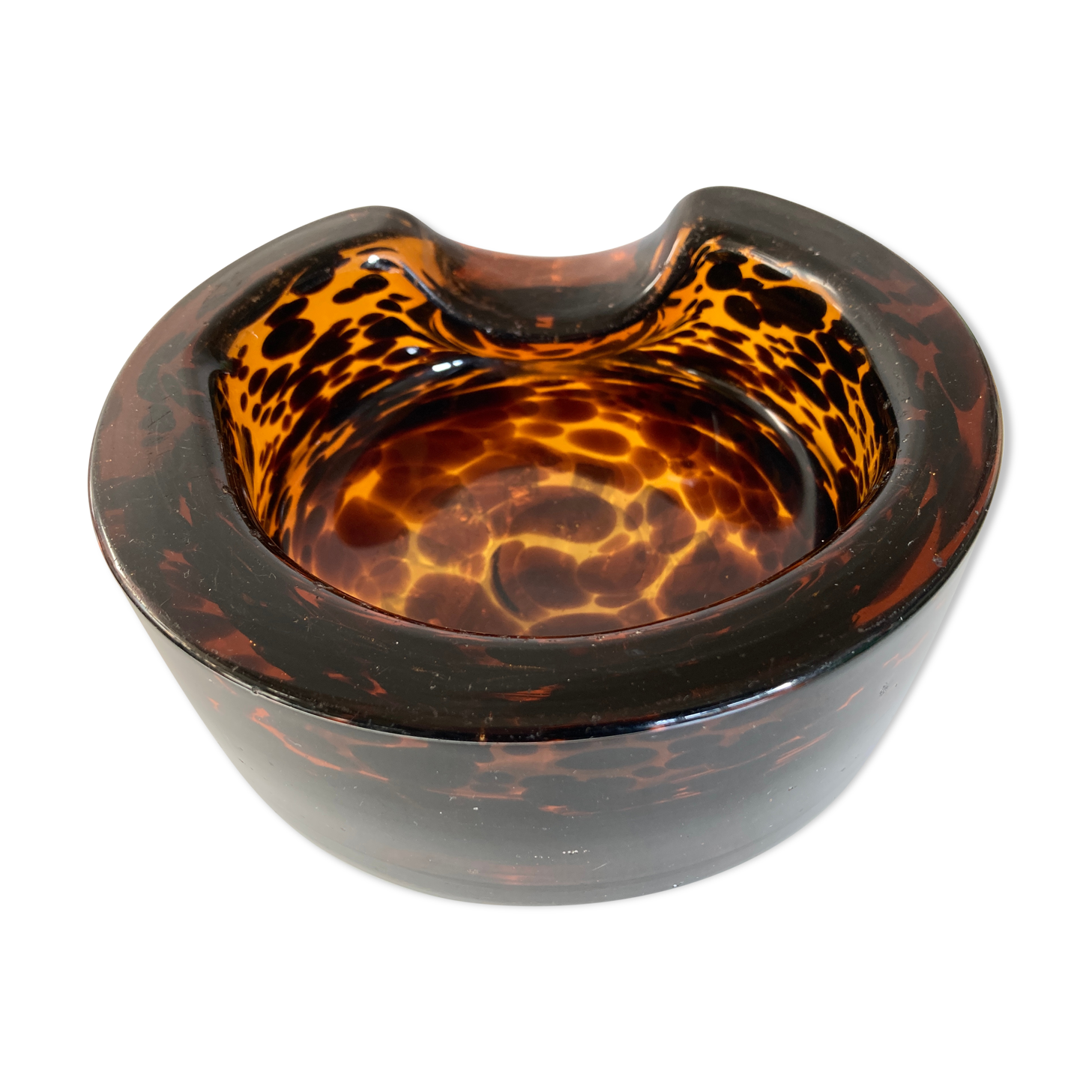 Empty glass pocket blown tortoiseshell 1970 XL