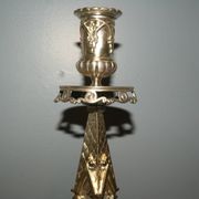 Rare pair of 19th century bronze candlesticks
