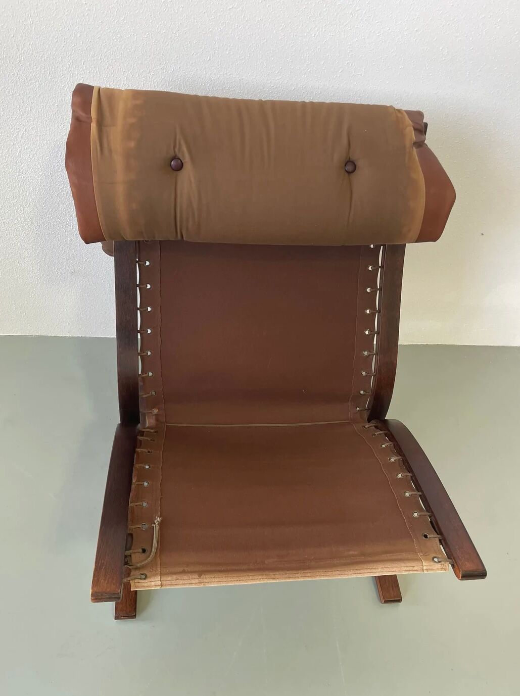 Vintage leather lounge chair Ingmar Relling