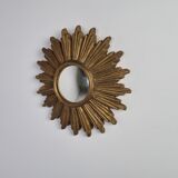 Miroir en terre cuite du milieu du siècle années 1960 42cm