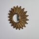 Mid century terracotta sunburst mirror, 1960s